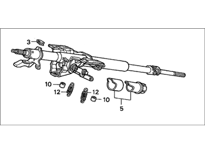 Honda 53200-SM5-A01 Column Assembly, Steering (Driver Side)