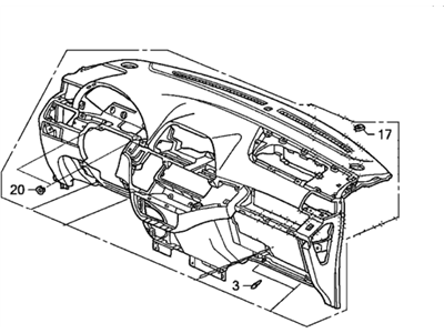 Honda 77108-SHJ-A01ZA Panel Assy., Instrument *G64L* (OLIVE)