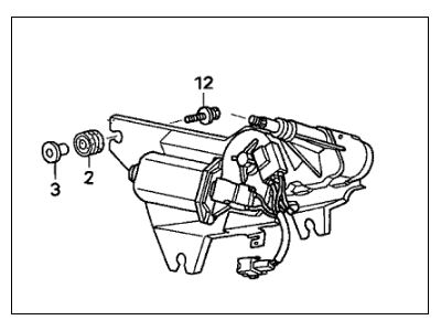 Honda 76710-SHJ-A02 Motor, Rear Windshield Wiper