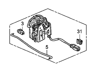 Honda 74870-SCV-A01 Lock Assembly, Driver Side Tailgate (Lower)
