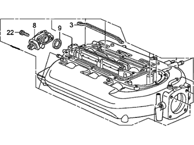 Honda 17030-RDV-J03 Manifold Sub-Assembly, Intake