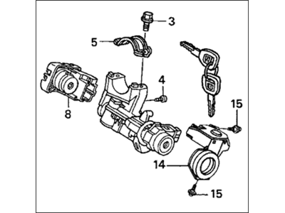 Honda 35100-S5A-A62 Lock Assy., Steering