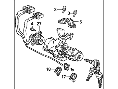 Honda 35100-S01-A01 Lock Assy., Steering