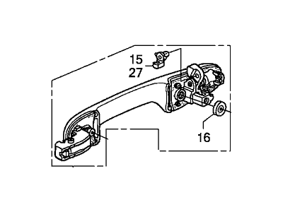 Honda 72140-SDA-A71 Handle Assembly, Right Front Door (Outer)
