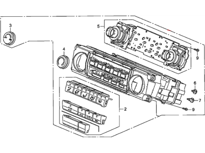 Honda 79500-SNA-A03ZA Control Assy., Heater *NH608L* (UH GUN METALLIC)
