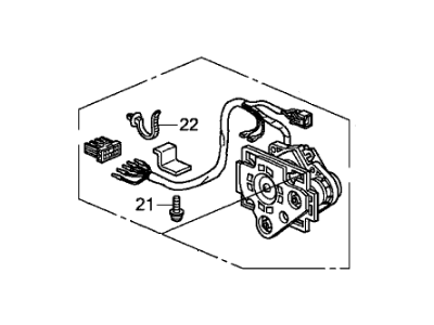 Honda 76215-TK6-A01 Actuator Set, Driver Side (R.C.) (Flat)