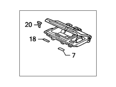 Honda 77299-SDA-A11ZB Holder, Center *NH484L* (UA SILVER)