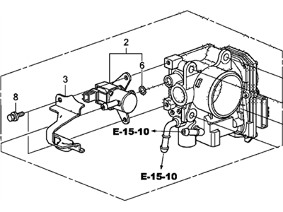 2014 Honda CR-Z Throttle Body - 16400-RTW-003
