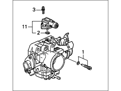 Honda 16400-PAA-A61 Body Assembly, Throttle (Gfa5A)