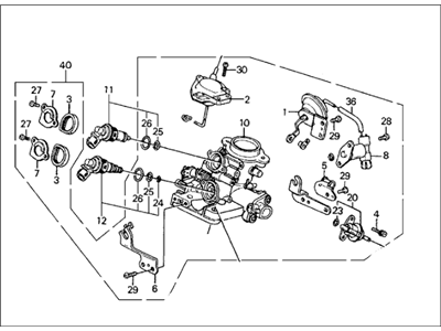 Honda 16400-PM5-A02 Body Assembly, Throttle (Gg01A)