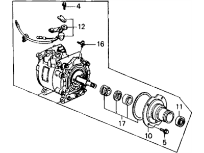 Honda CRX A/C Compressor - 38810-PM5-A01