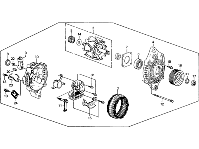 Honda 31100-PM5-A02 Alternator Assembly (Cha50) (Denso)