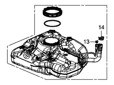 Honda 17044-TR0-L30 Tank Set, Fuel