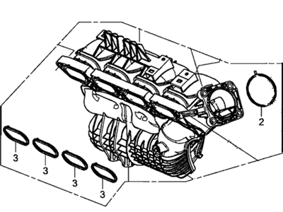 Honda 17100-5LA-A01 Manifold Complete, Int