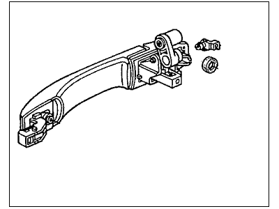 Honda 72640-S9A-J01YN Handle Assembly, Right Rear Door (Outer) (Opal Beige Metallic)