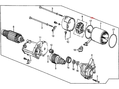 Honda 06312-PC6-661RM Starter Motor Assembly (Reman)