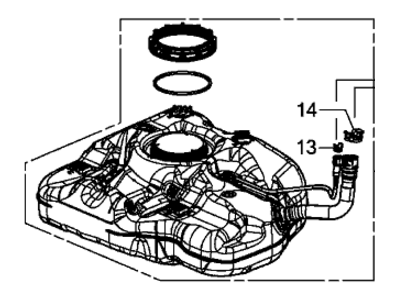 Honda 17044-TR0-A10 Tank Set, Fuel