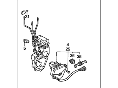Honda 72110-SM4-A12 Lock Assembly, Right Front Passive Belt