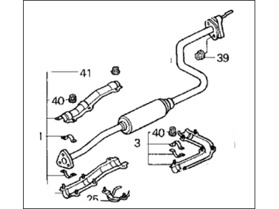 1993 Honda Civic Exhaust Pipe - 18220-SR0-X11