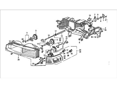 Honda 33150-SM4-A01 Headlight Assembly, Driver Side (Stanley)