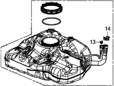 2015 Honda Civic Fuel Tank - 17044-TR0-L10