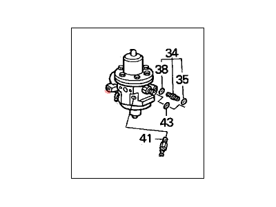1999 Honda Civic Fuel Pressure Regulator - 16740-PDN-A01