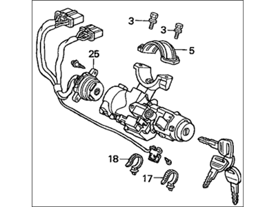 Honda 35100-S01-A11 Lock Assy., Steering