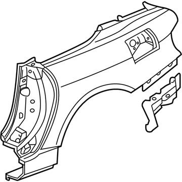 Honda 63700-S2A-A10ZZ Panel, L. RR. Fender