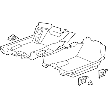 Honda 83301-TA5-A11ZB Carpet Assy., FR. Floor *NH597L* (DARK ATLAS GRAY)