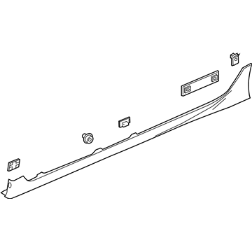 Honda 71850-T2F-A01ZF Garnish Assy., L. Side Sill *NH797M* (MODERN STEEL METALLIC)