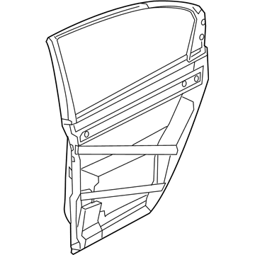 Honda 67550-T2F-A90ZZ Panel, L. RR. Door (DOT)