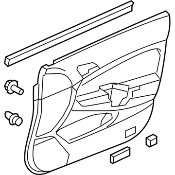 Honda 83502-TA0-A61ZE Lining, R. FR. Door (Lower) (Typef) (LEA)(Ivory/Taupe)