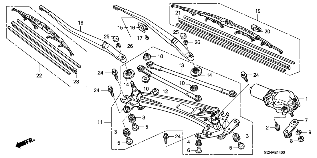 76810S82C01 Genuine Honda Nozzle Assy., Windshield Washer