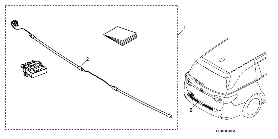 76258TA5A01 Genuine Honda Mirror Assy., L. (R.C.)(Flat)