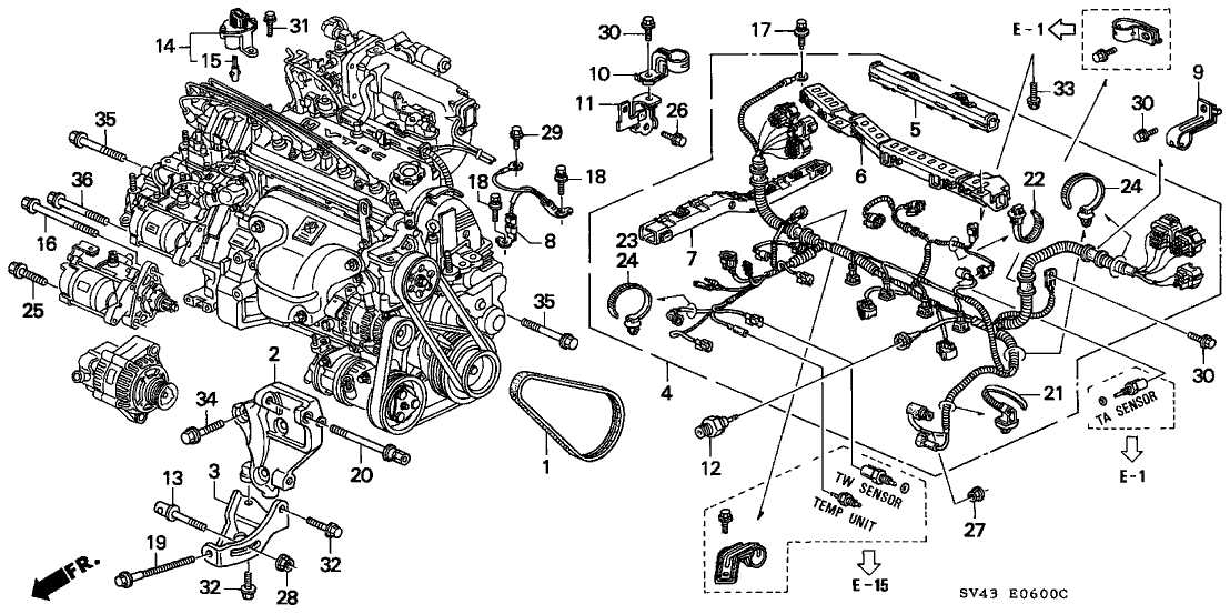 95 Accord Engine Diagram - Wiring Diagram Networks