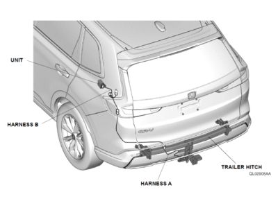 Honda Trailer Hitch Harness 08L91-3A0-100