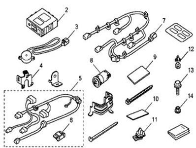 Honda Back Up Sensor Attachment-Non-PTG 08V67-SZA-100C