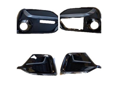 Honda 71518-TGG-A50ZF Garnish Assembly, Left Rear Bumper Side (Crystal Black Pearl)