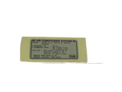 Honda 80050-SJA-H00 Label, Air Conditioner Caution