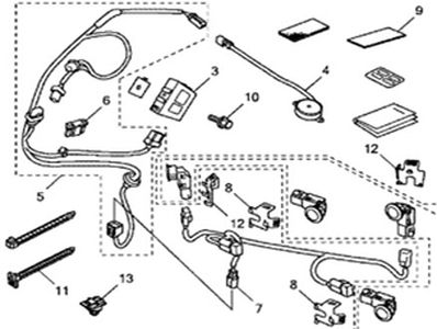 2014 Honda Accord Parking Assist Distance Sensor - 08V67-T2A-100A