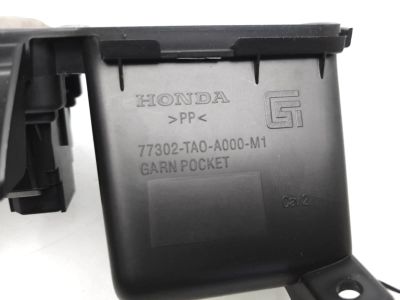 Honda 77302-TA0-A01ZA Garnish, Pocket *NH167L* (GRAPHITE BLACK)