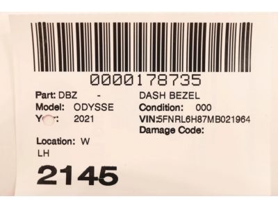 Honda 77301-THR-A01ZD