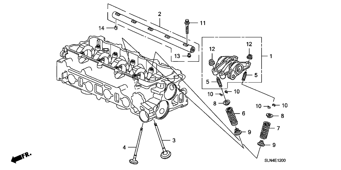 2007 Honda Fit 5 Door BASE KA 5AT Valve Rocker Arm