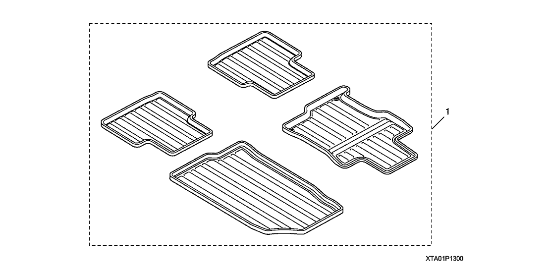 2011 Honda Accord 4 Door EX-L KA 5AT All Season Floor Mat