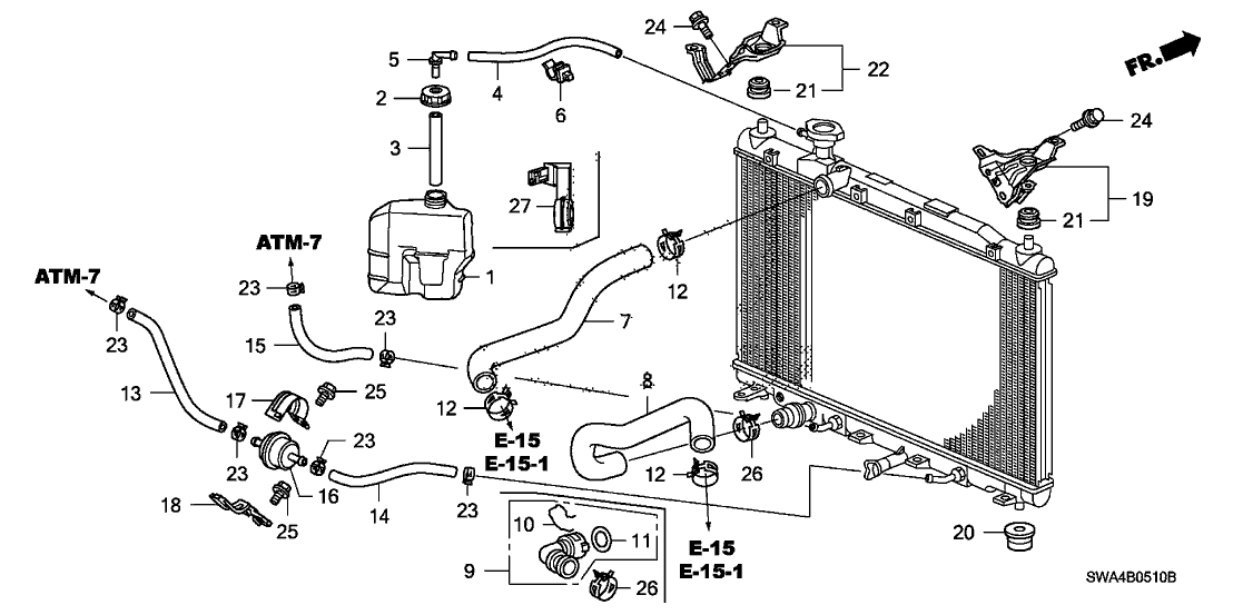 Honda crv hoses diagram