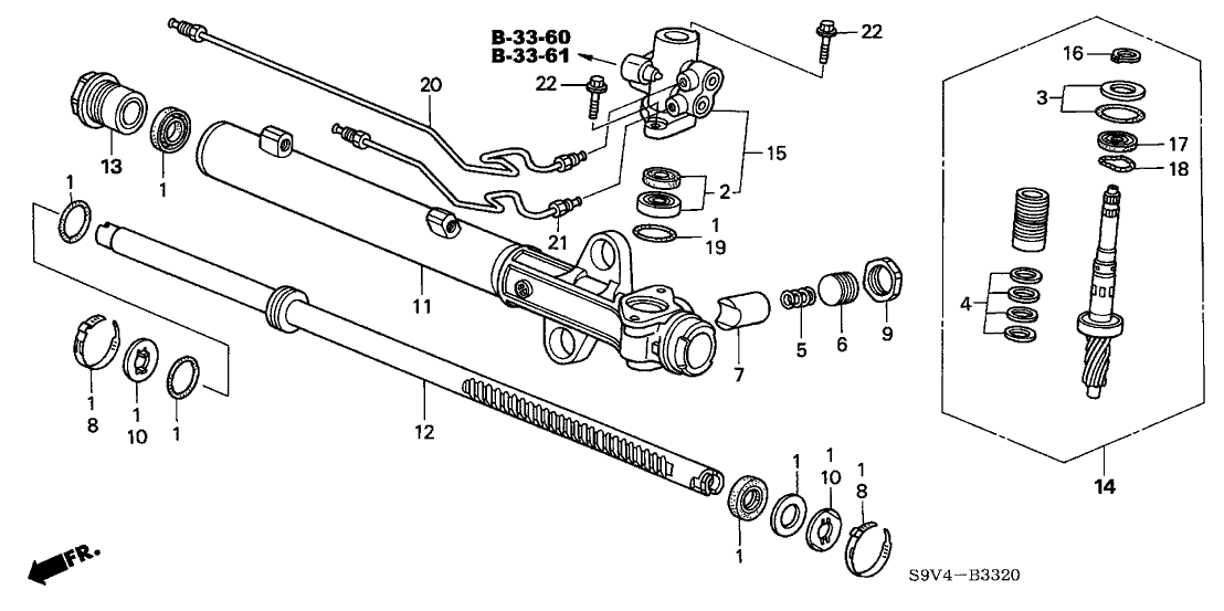 53626 S3V A01 Genuine Honda Rack Steering