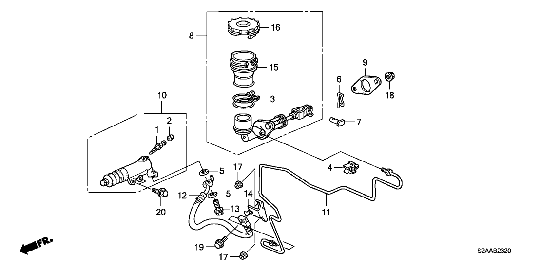 46930S2AA02 Genuine Honda Cylinder Assy., Clutch Slave