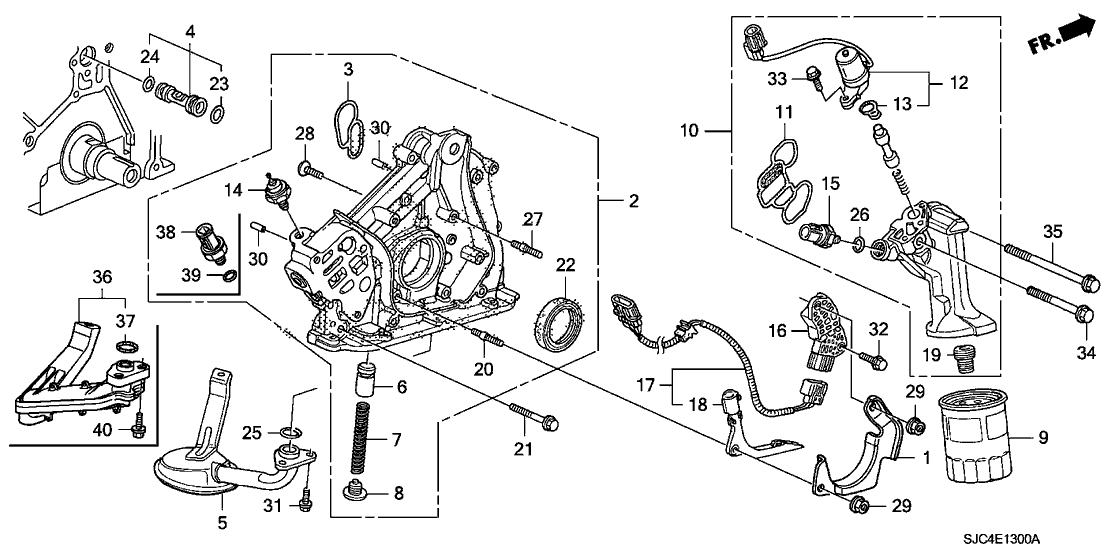 2006 Honda Ridgeline 4 Door RT KA 5AT Oil Pump Oil Strainer