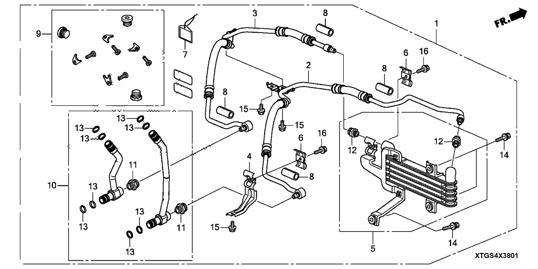 2019 Honda Passport 5 Door EXL (AWD) KA 9AT Trailer Hitch ATF Cooler