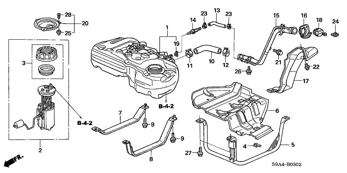 2005 Honda CRV 5 Door LX (2WD) KA 5AT Fuel Tank